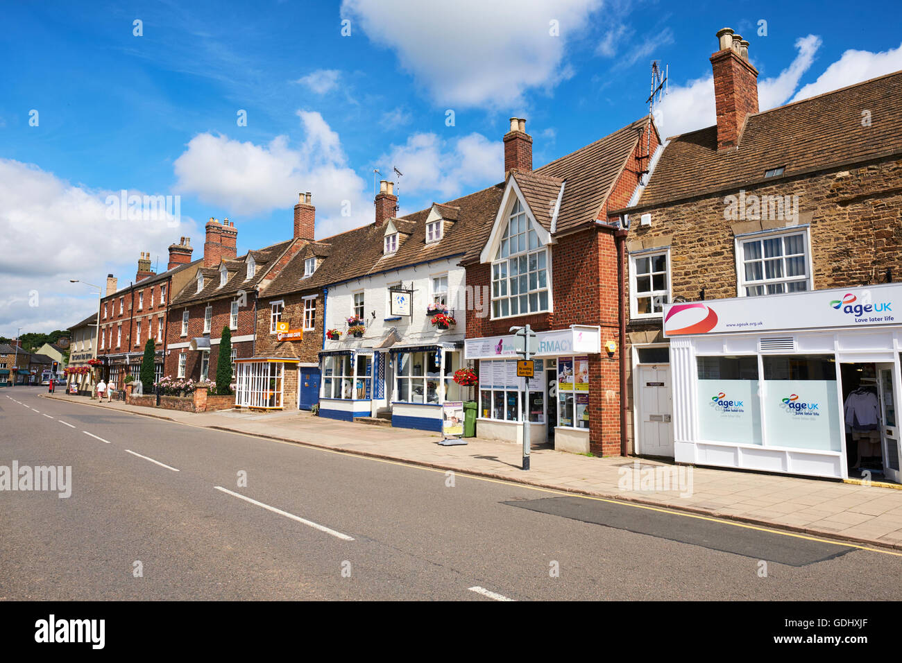 High Street Oakham Rutland East Midlands UK Stock Photo