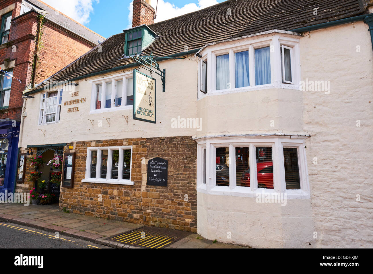 The Whipper-In Hotel A Former 17th Century Coaching Inn Market Place Oakham Rutland East Midlands UK Stock Photo
