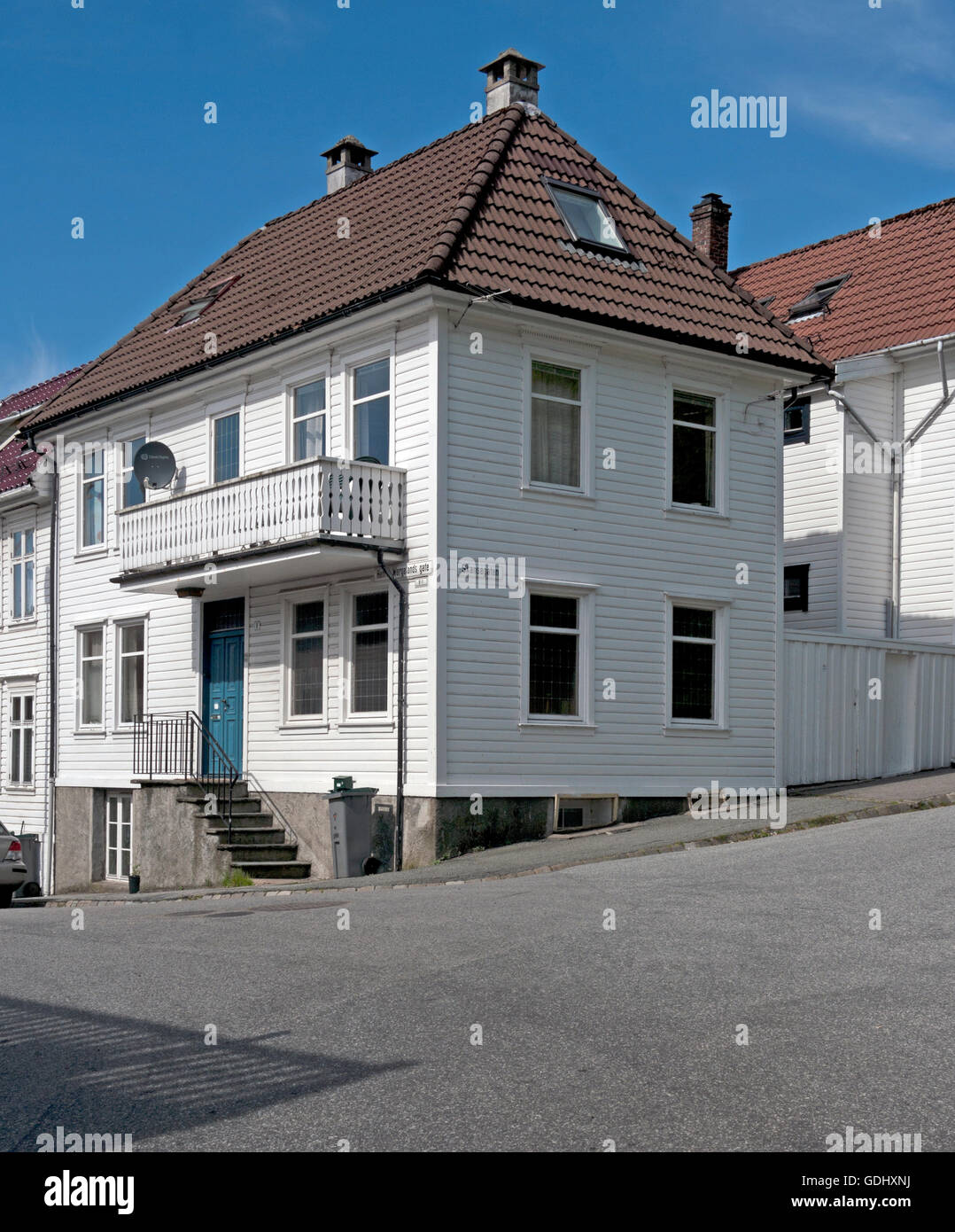 Bergen, Old Town, Wood House, Sandviken, Hordaland, Norway, Stock Photo