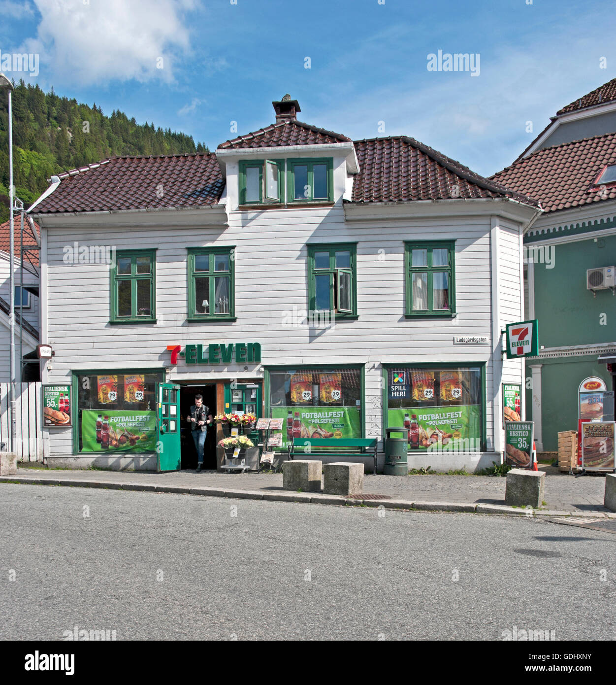 Bergen, Bryggen, Old Town, Shop, Sandviken, Hordaland, Norway, Stock Photo