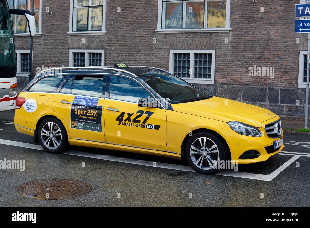 Copenhagen Taxi Stock Photo 111648387 Alamy