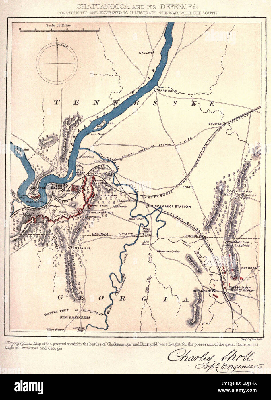 Map Of Chattanooga Hi-res Stock Photography And Images - Alamy