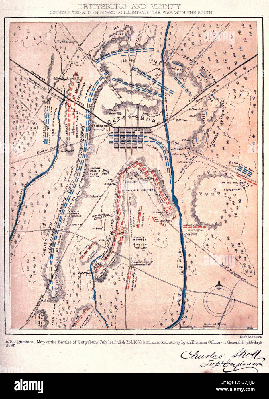 Gettysburg Map Hi Res Stock Photography And Images Alamy Map Of Gettysburg And Vicinity Usa Civil War GDJ1JD