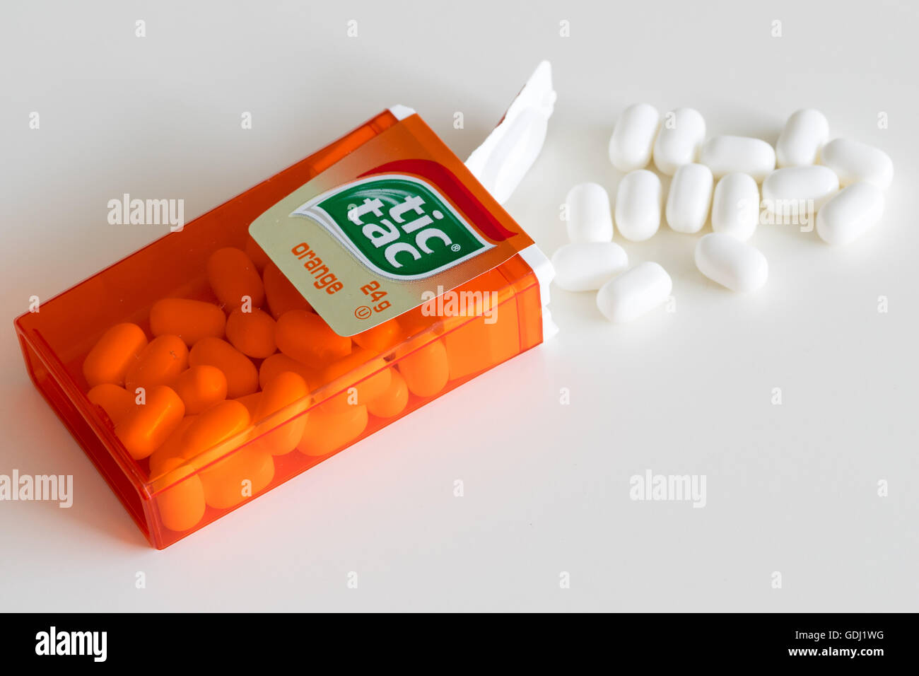 Ferrero Tic Tac Candy Original Orange Flavour And Canadian Stock Photo Alamy