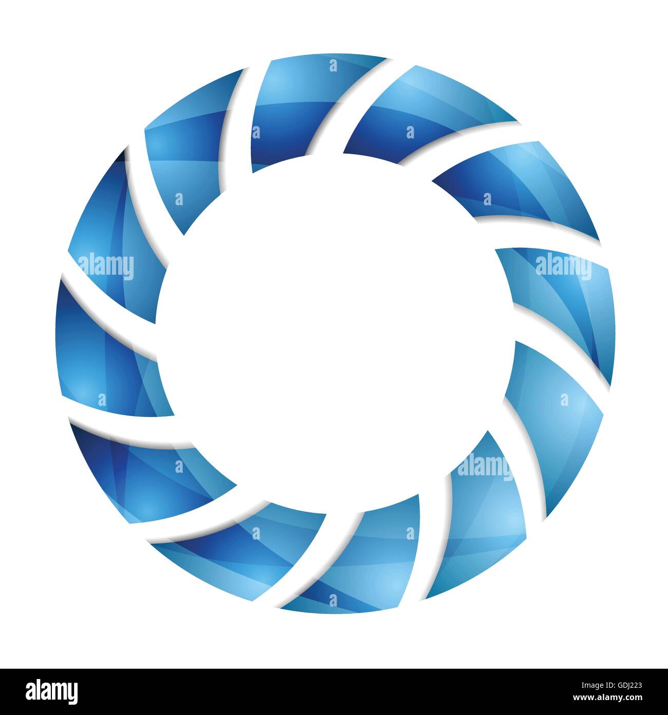 Blue abstract concept circle logo design. Vector technology background ...