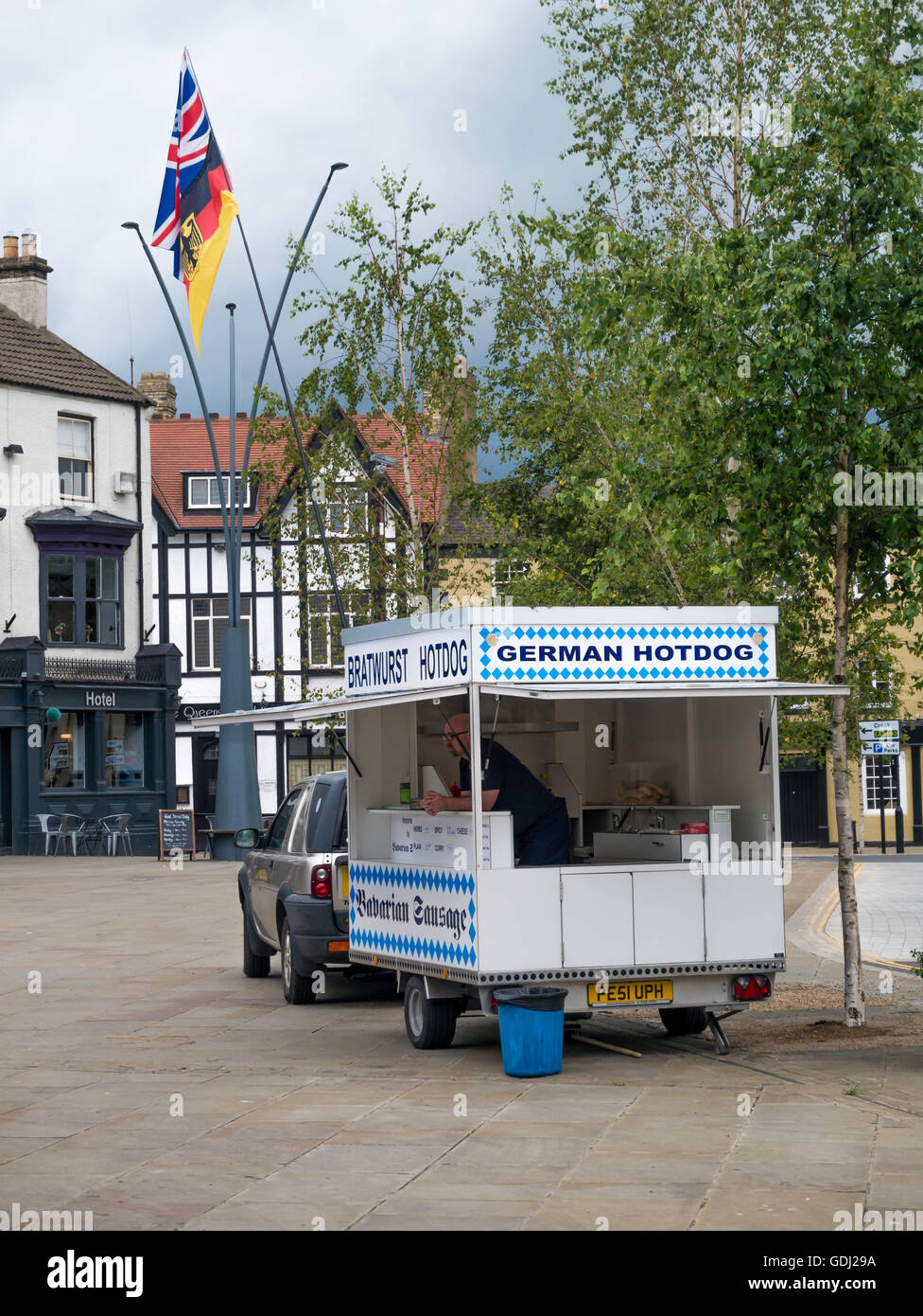 German Hot Dog Bratwurst Bavarian Sausage stall in Auckland