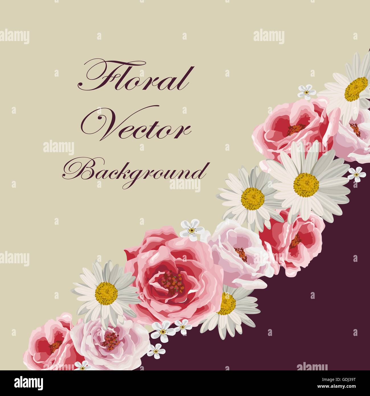 Floral vector background Stock Vector Image & Art - Alamy