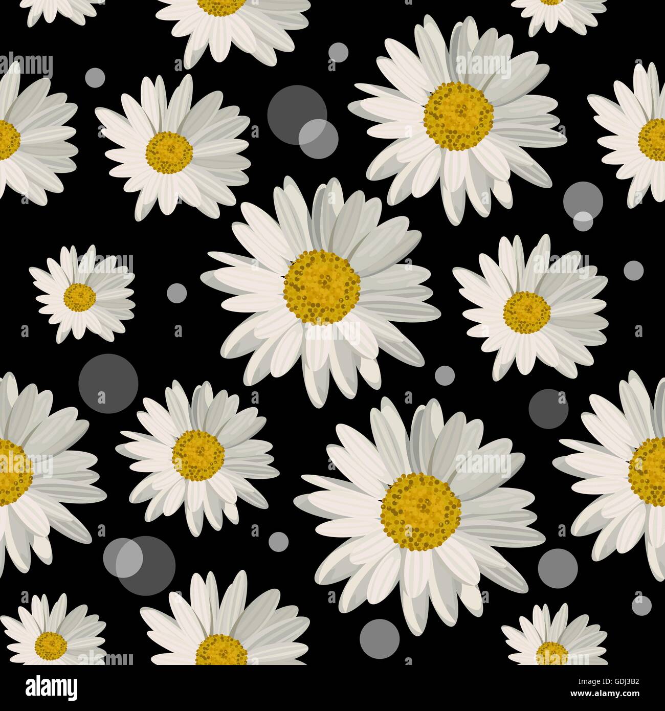 Seamless pattern with daisy flowers Stock Vector Image & Art - Alamy