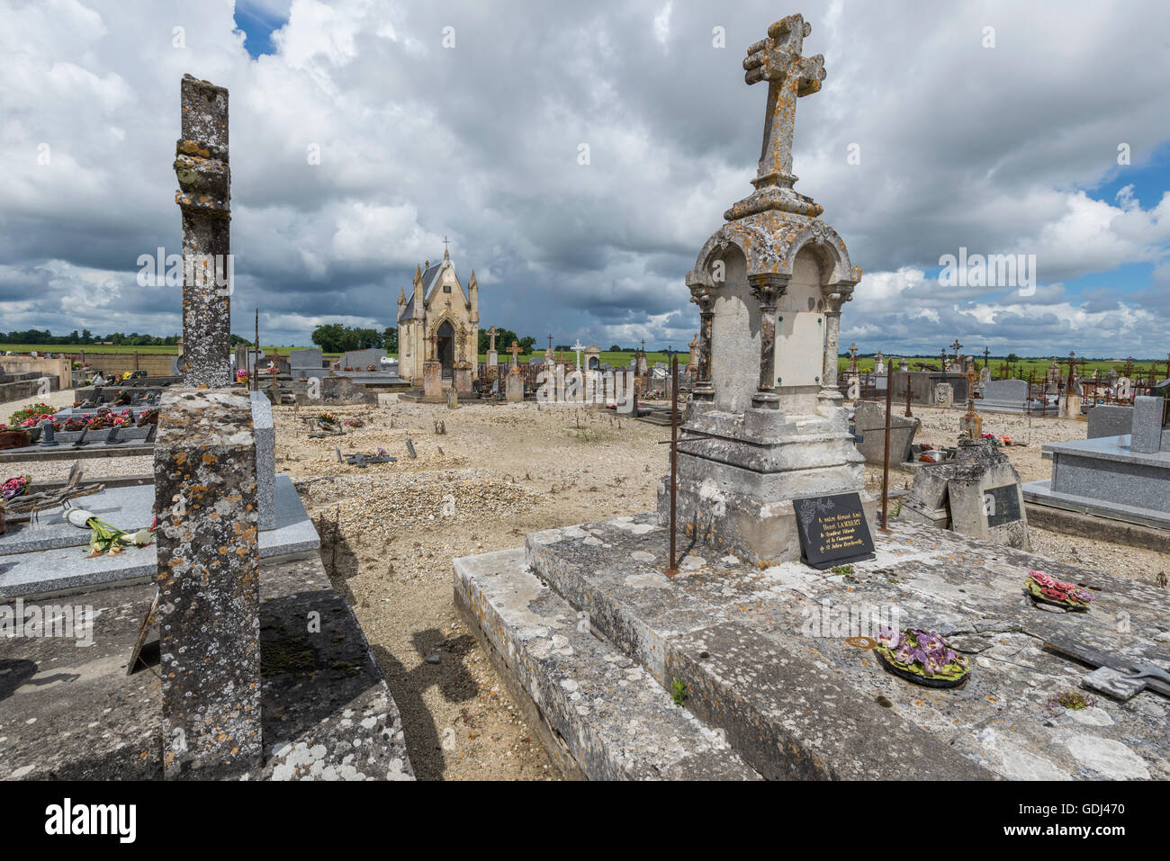 cemetery of Saint Julien, Gironde, France Stock Photo