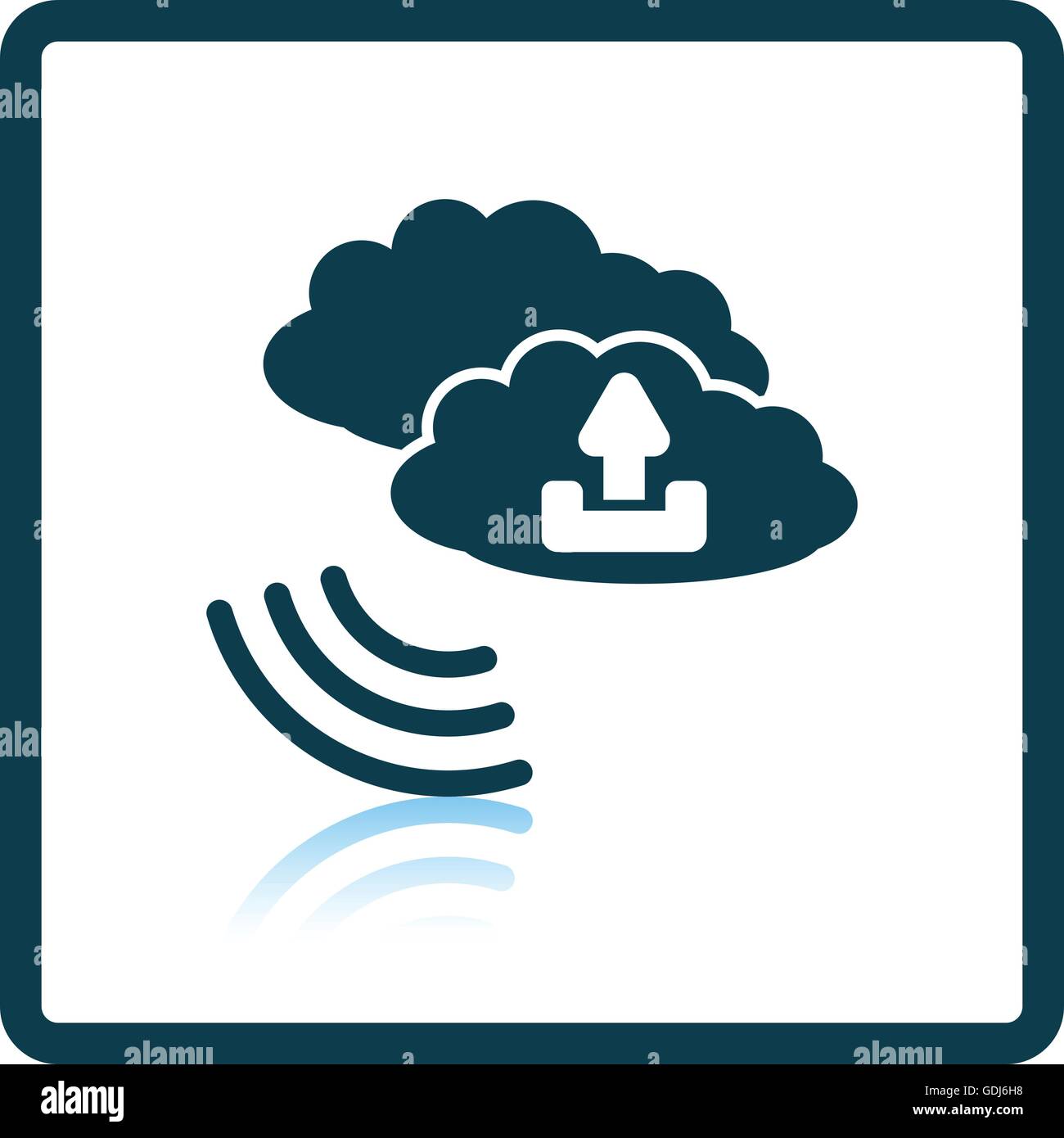 Cloud upload icon. Shadow reflection design. Vector illustration Stock ...