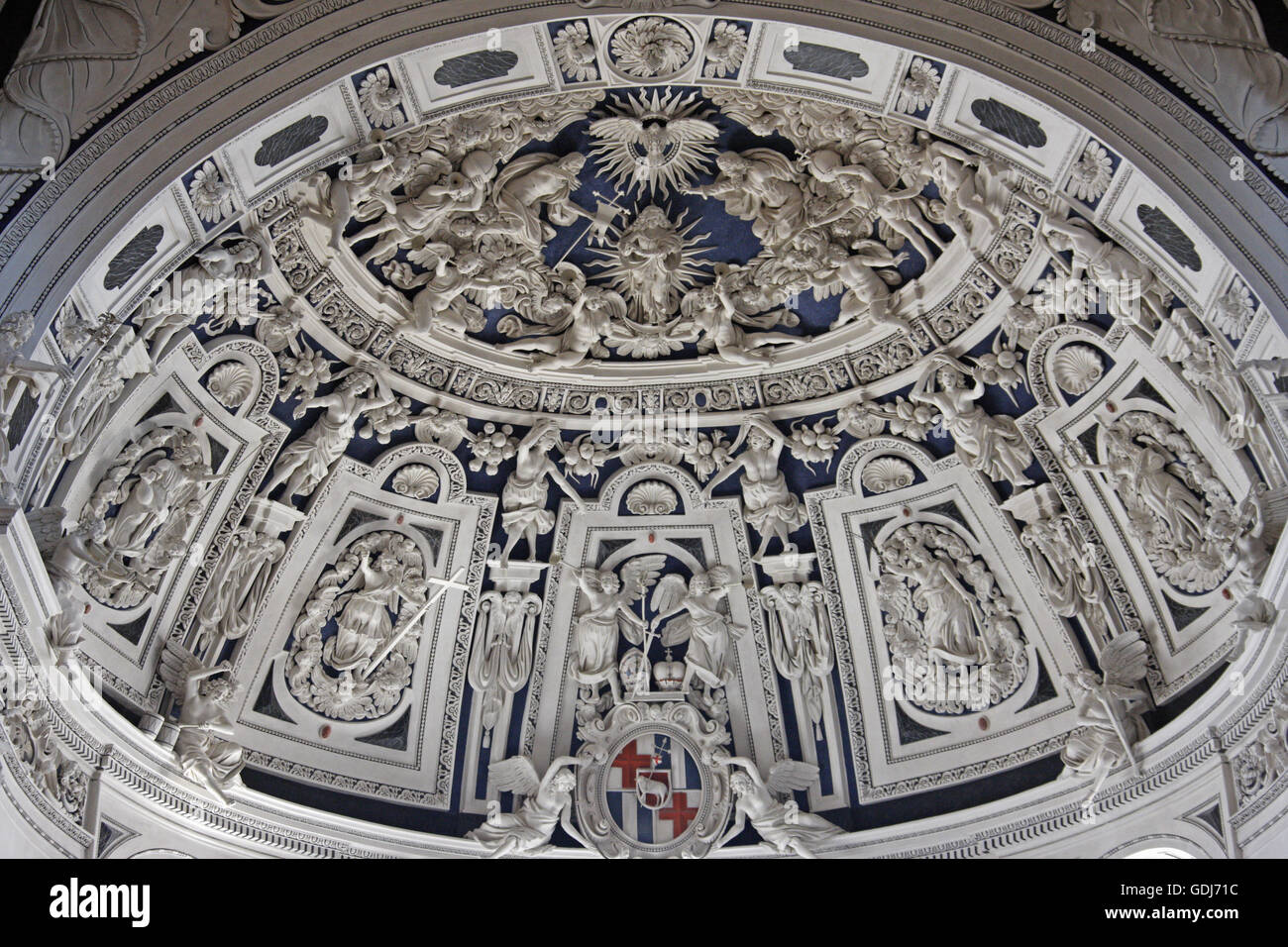 geography / travel, Germany, Rhineland Palatinate, Trier, churches, Trier Cathedral St. Peter, detail: dome, interior view, Additional-Rights-Clearance-Info-Not-Available Stock Photo