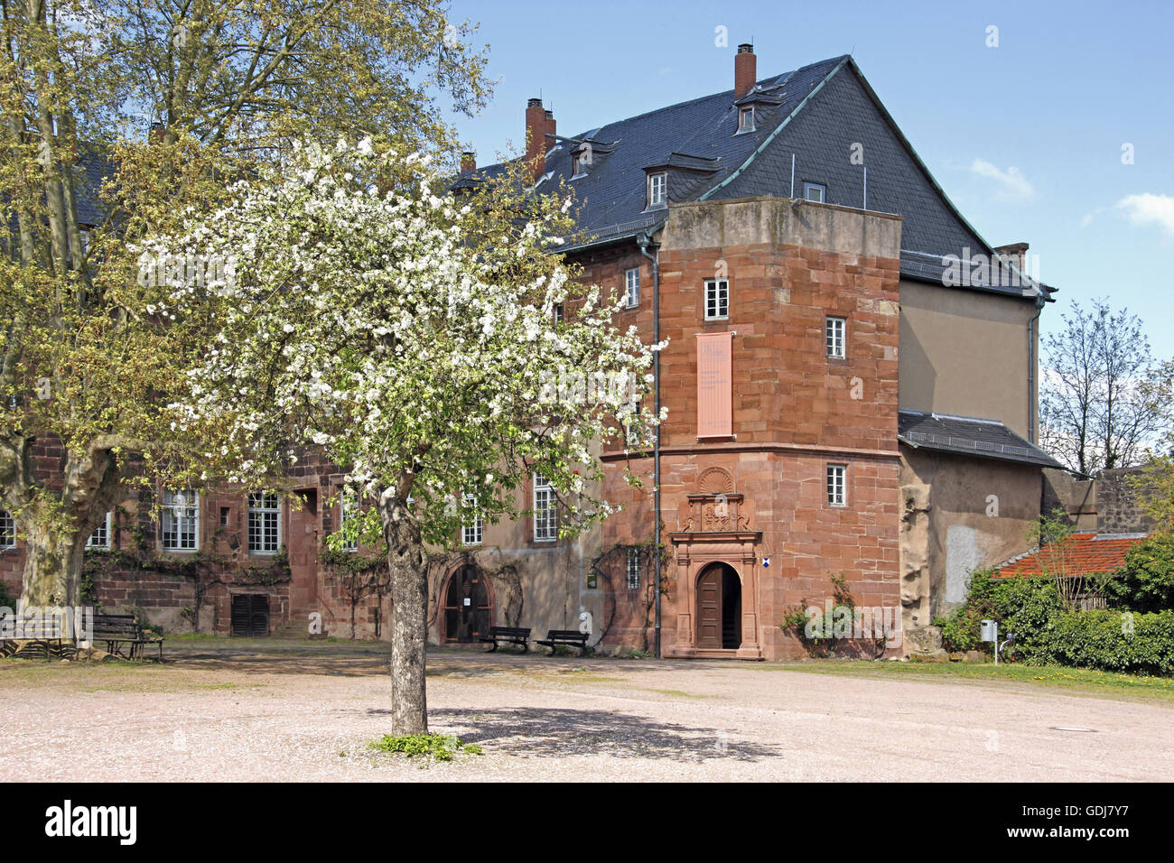geography / travel, Germany, Hesse, Steinheim on the Main (near Hanau), Steinheim Castle, first mentioned in 1222, Additional-Rights-Clearance-Info-Not-Available Stock Photo