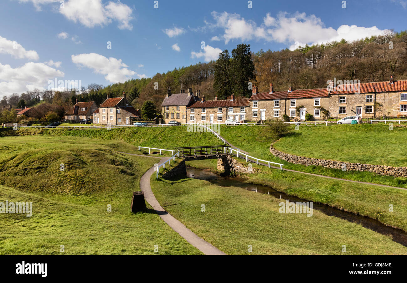 Hutton beck running through Hutton le Hole village Stock Photo