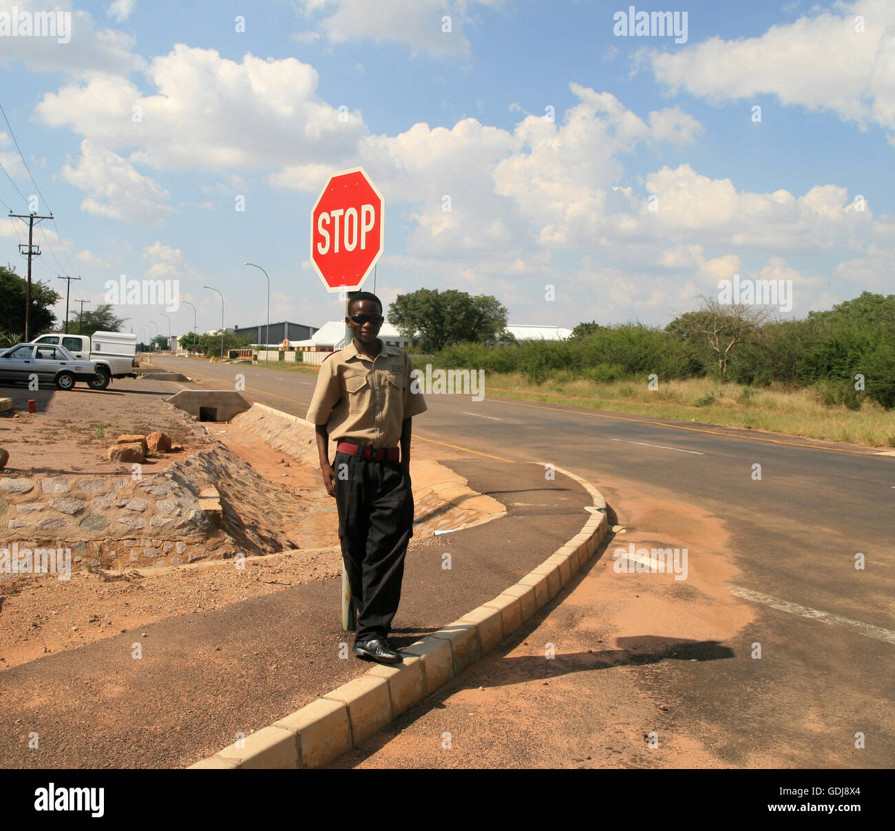 Security Guard, Gaborone Internaional Commerce Park, Botswana Stock