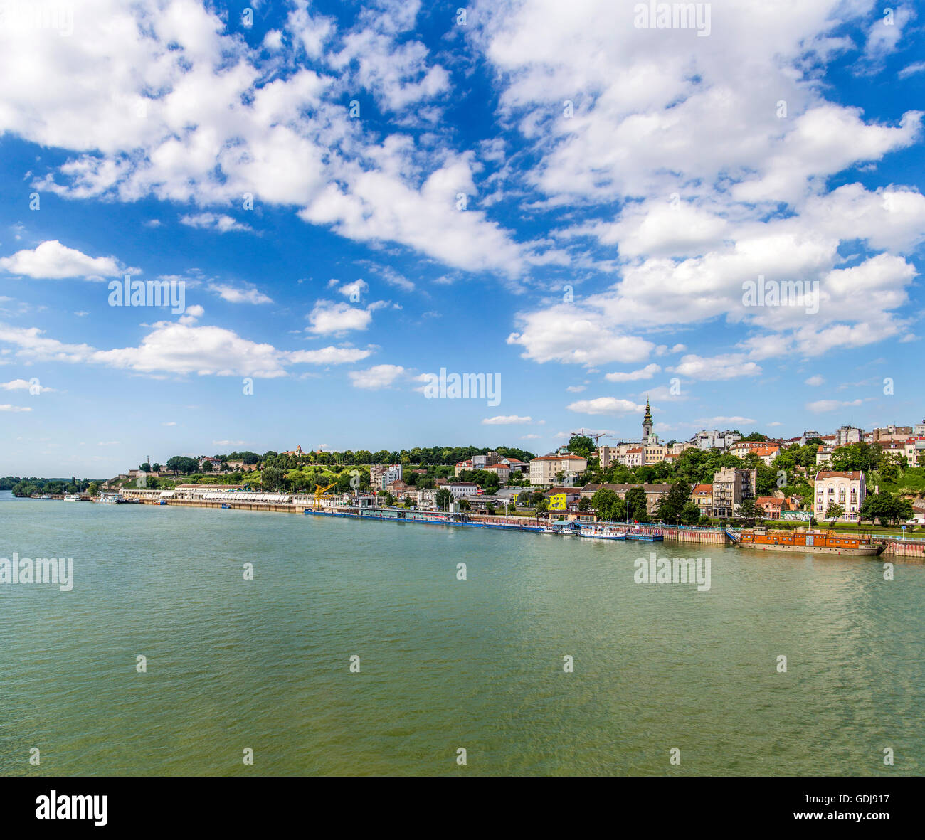 Panoramic view at Belgrade city in Serbia Stock Photo