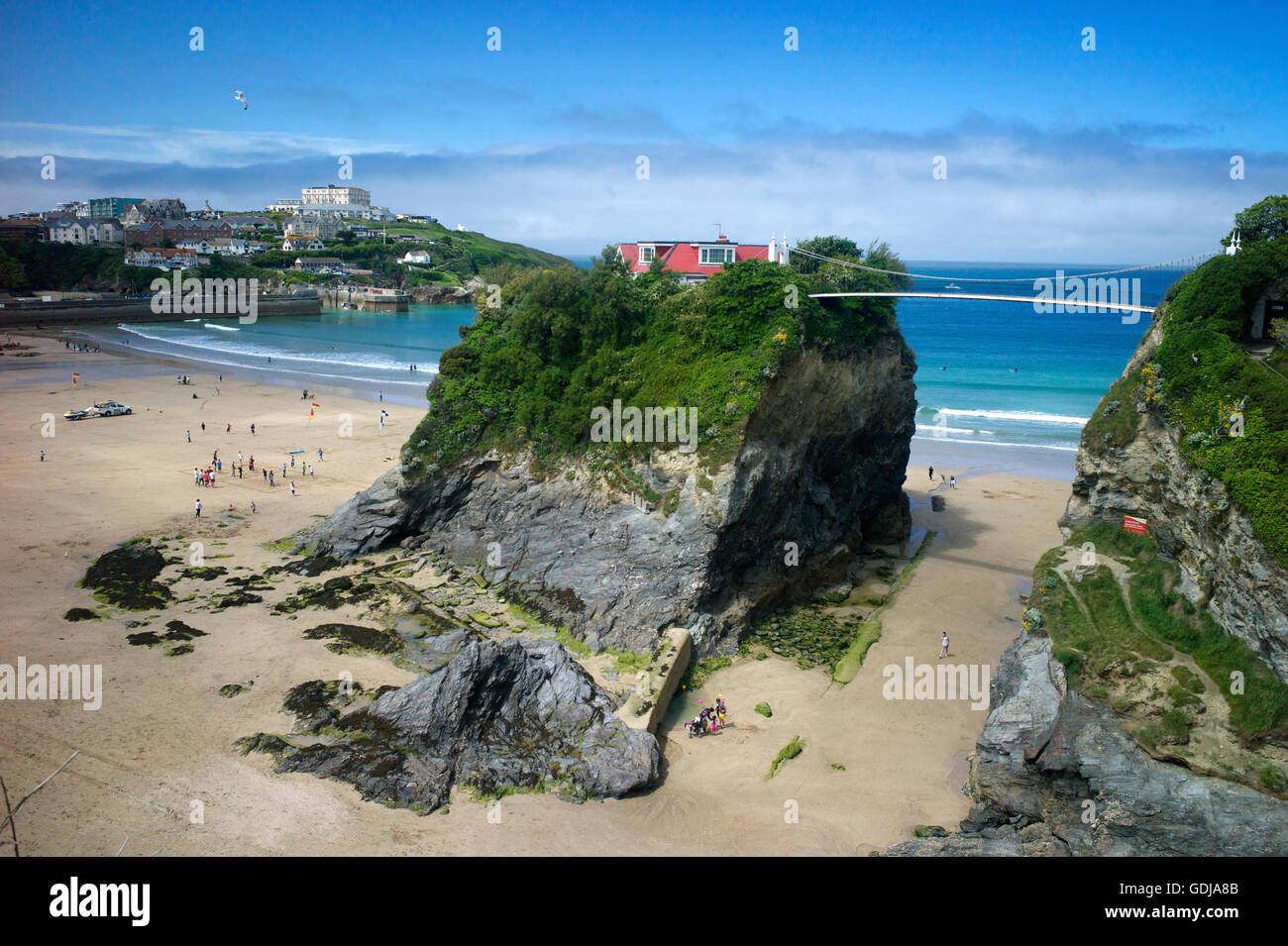 Towan beach, Newquay, Cornwall. Stock Photo