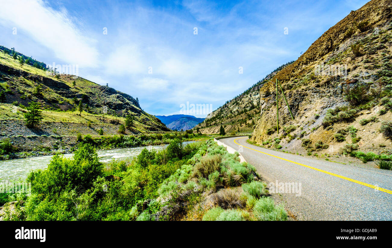 The Nicola River and Highway 8 between Merritt and Spences Bridge in