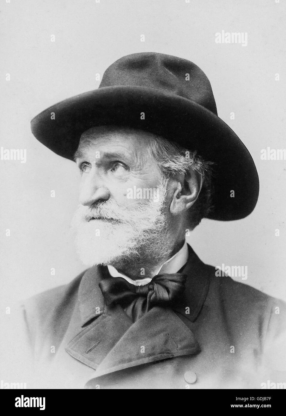 Verdi. Portrait of the Italian composer, Giuseppe Verdi (1813-1900), by Achille Ferrario, 1893 Stock Photo