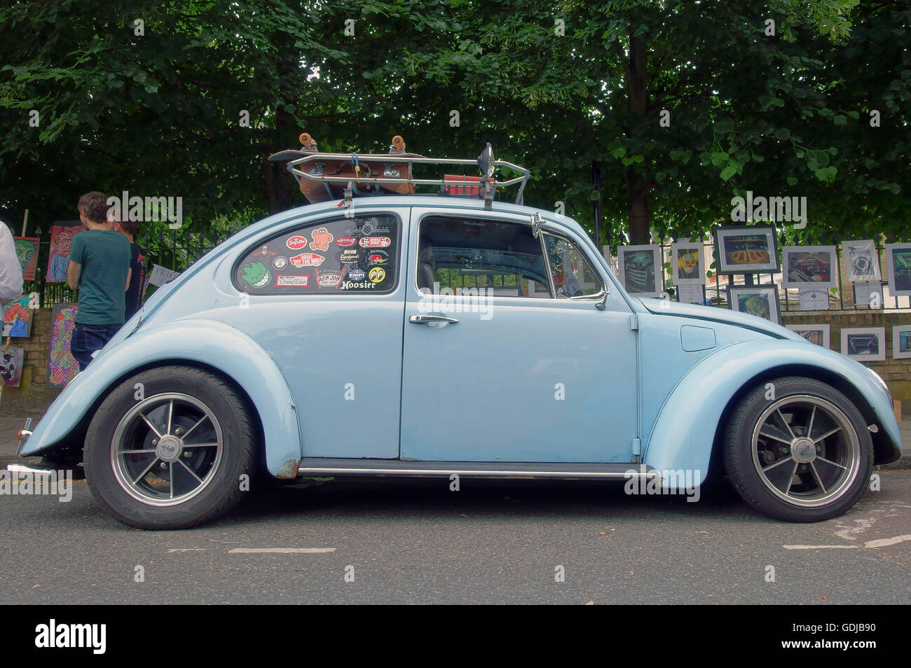 Classic 1972 Volkswagen Beetle with customising, London Stock Photo