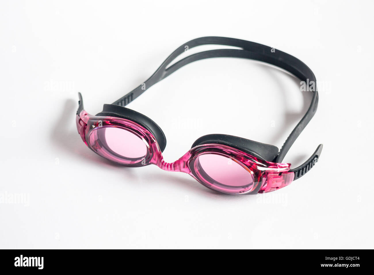 Pink swim goggles isolated on white background, stock photo Stock Photo