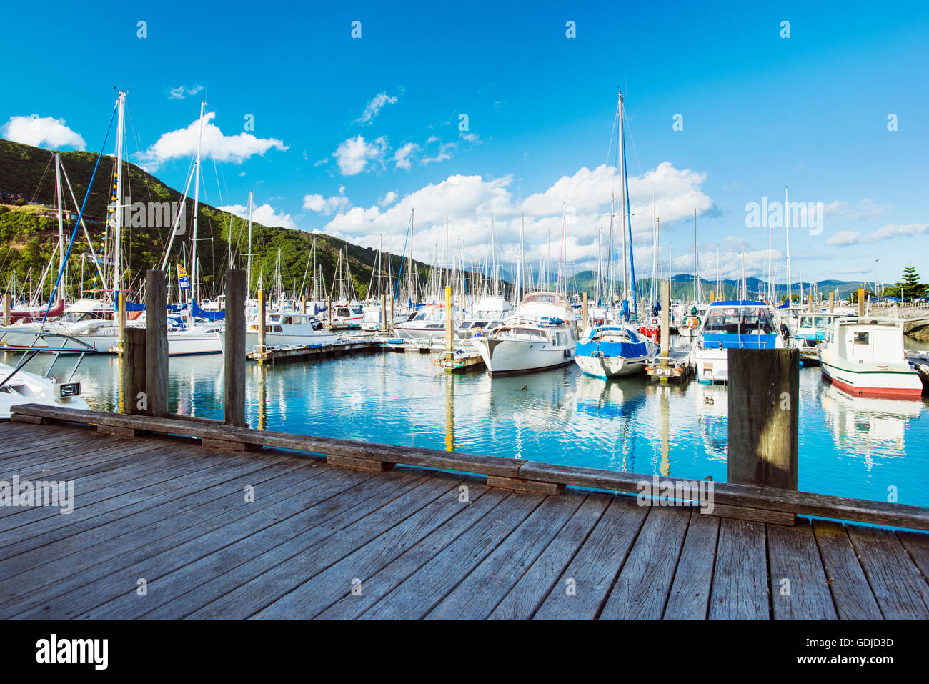 Late afternoon image of Waikawa Marina near Picton, Marlborough, New