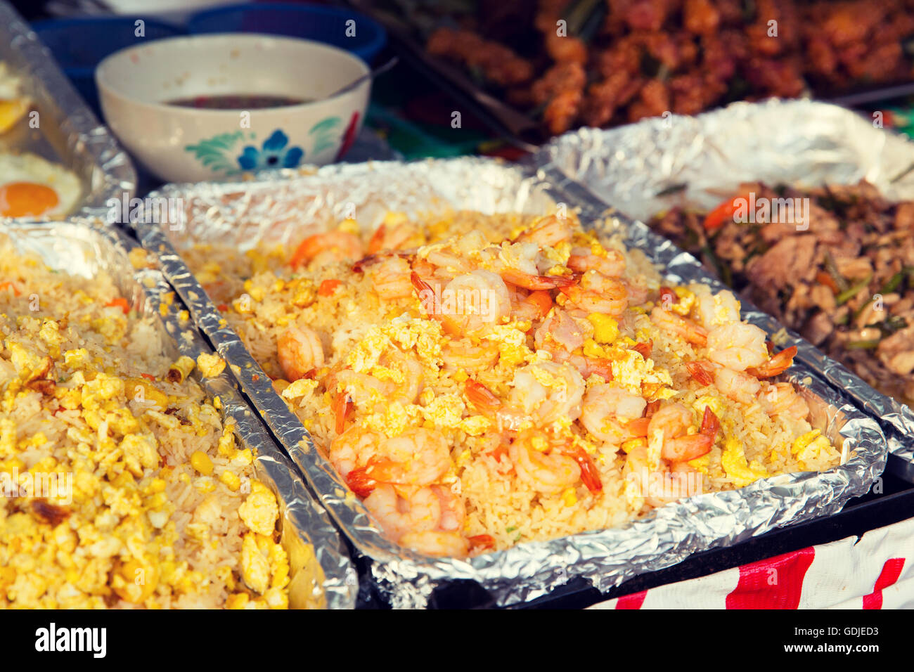 wok dish at street market Stock Photo - Alamy