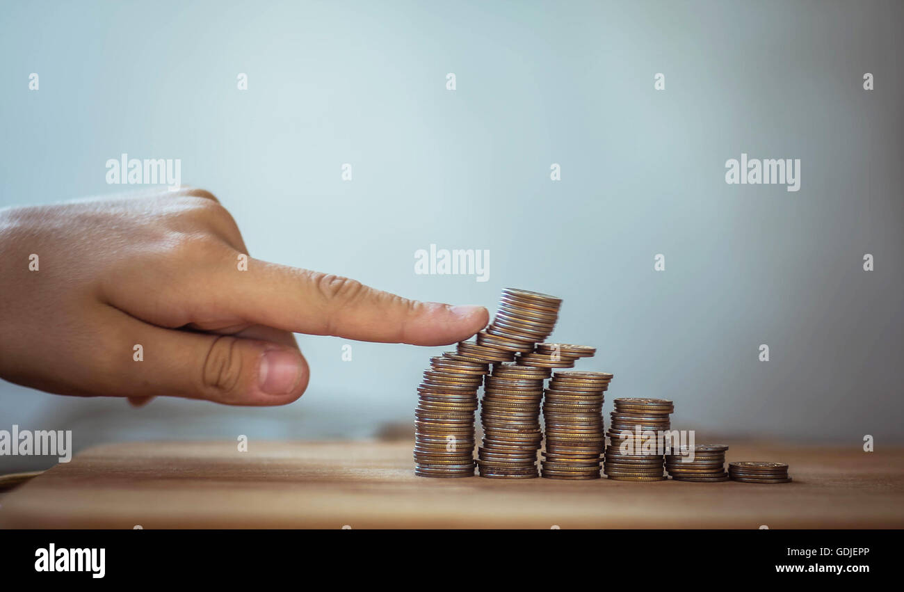 pyramid money and financial markets Stock Photo