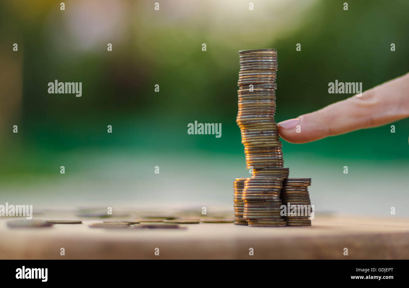 pyramid money and financial markets Stock Photo