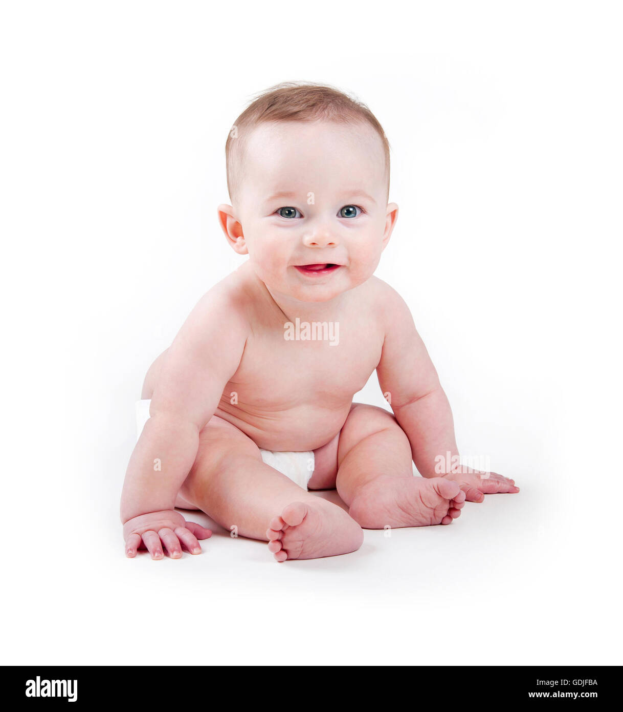 portrait of adorable baby isolated on white background Stock Photo - Alamy