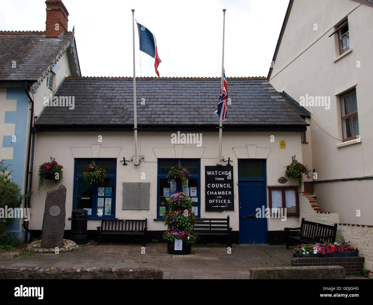 Watchet town council chamber and offices, Watchet, Somerset, UK Stock