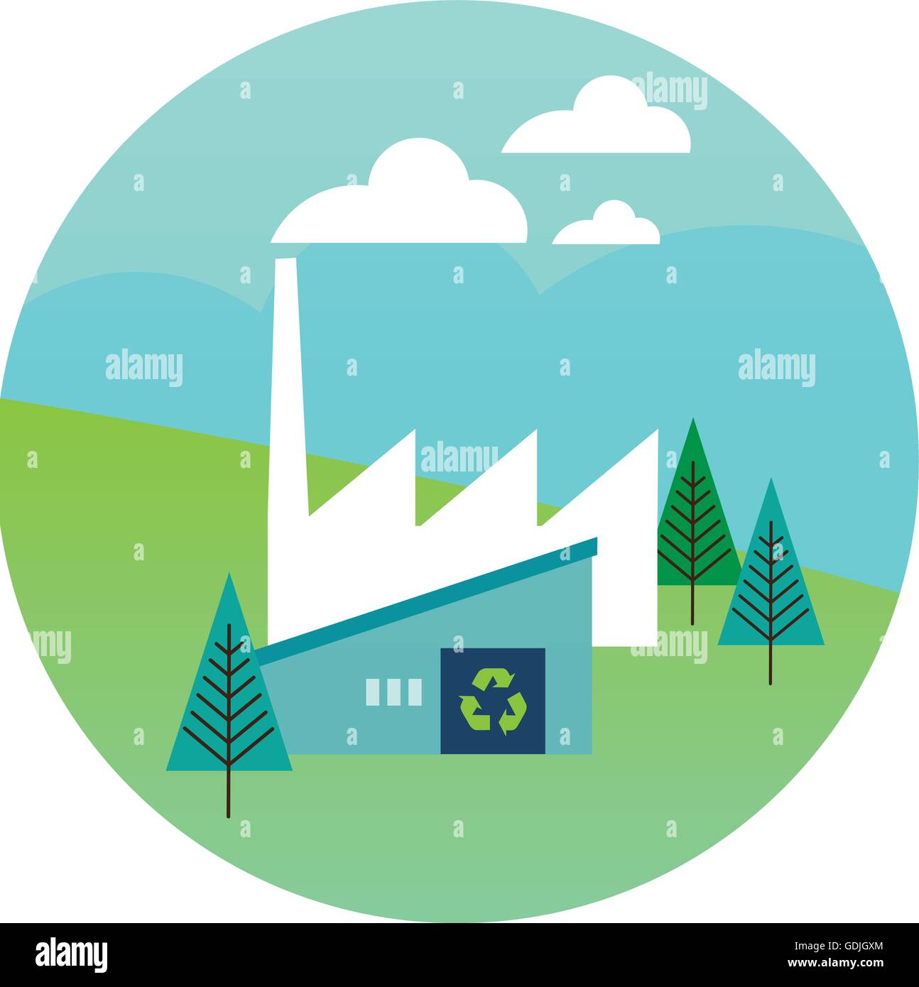 Illustration Of Wind Turbines To Show Alternative Energy Stock Vector ...