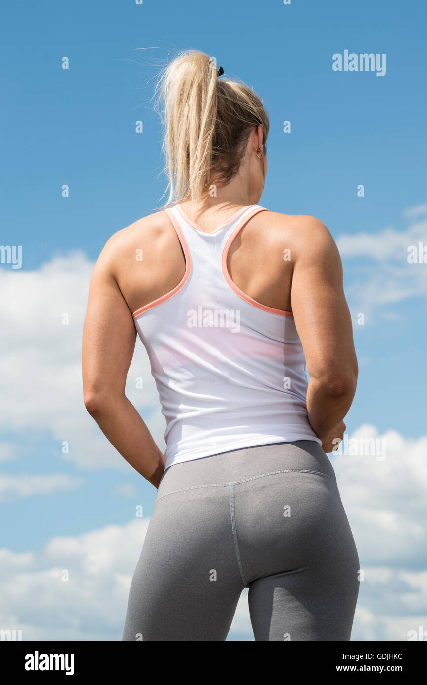 Toned woman back bum hi-res stock photography and images - Alamy