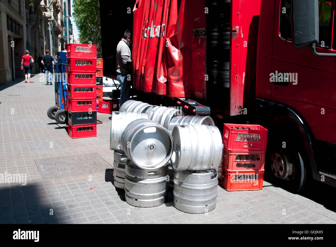 Beer Kegs Delivery Stock Photo Alamy
