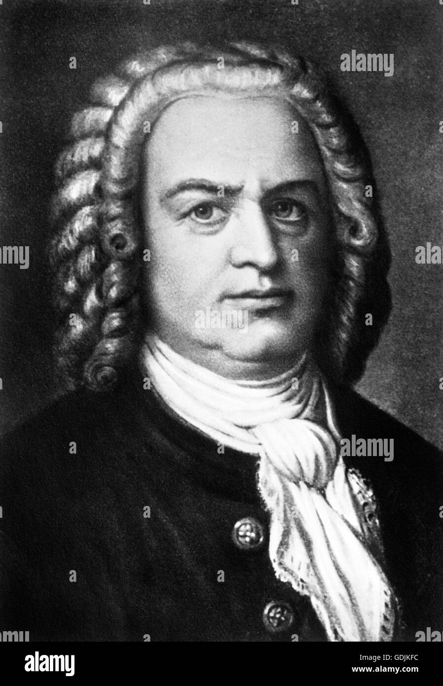 The German Baroque composer, Johann Sebastian Bach (1685-1750). Stock Photo