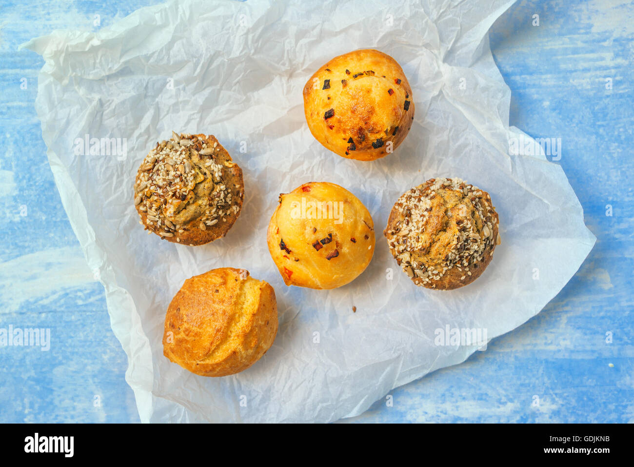 Homemade salty muffins, also called proja pie, traditional Balkans