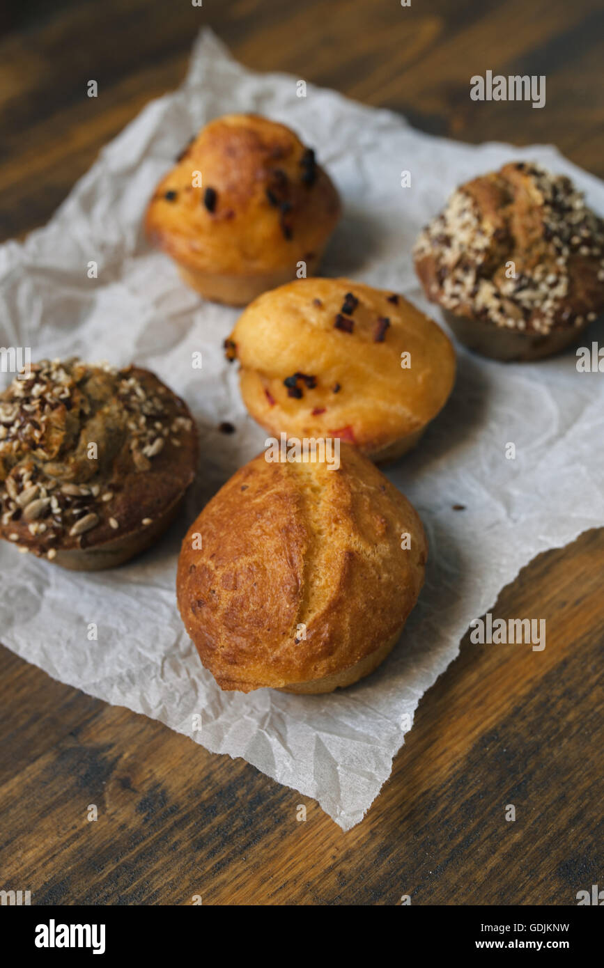 Homemade salty muffins, also called proja pie, traditional Balkans