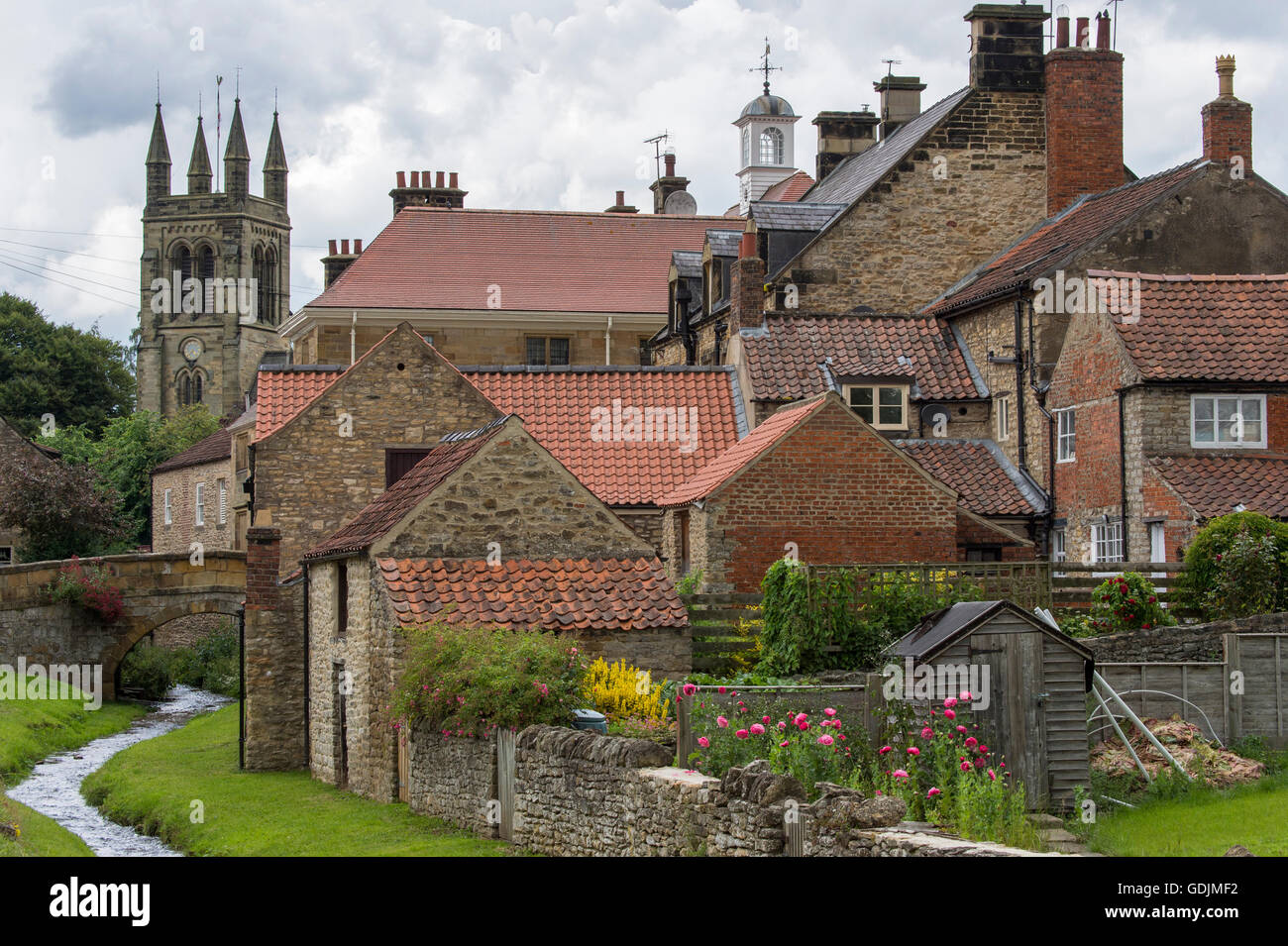 View of Castlegate (Borough Beck, church and houses) in the picturesque ...