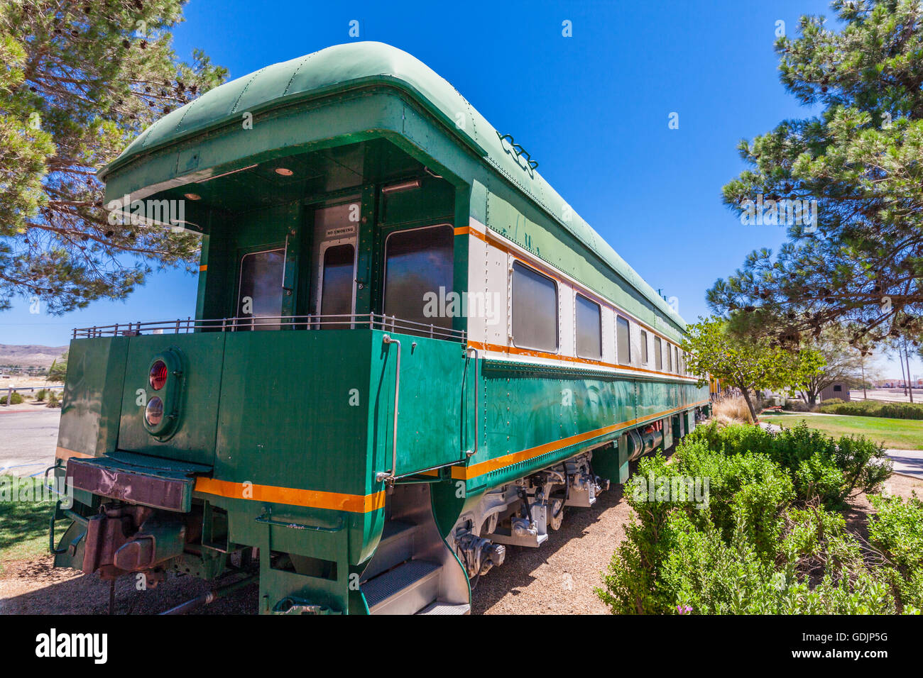 The Western America Railroad Museum in Barstow California at the Old Harvey House Hotel called Casa De Desierto Stock Photo