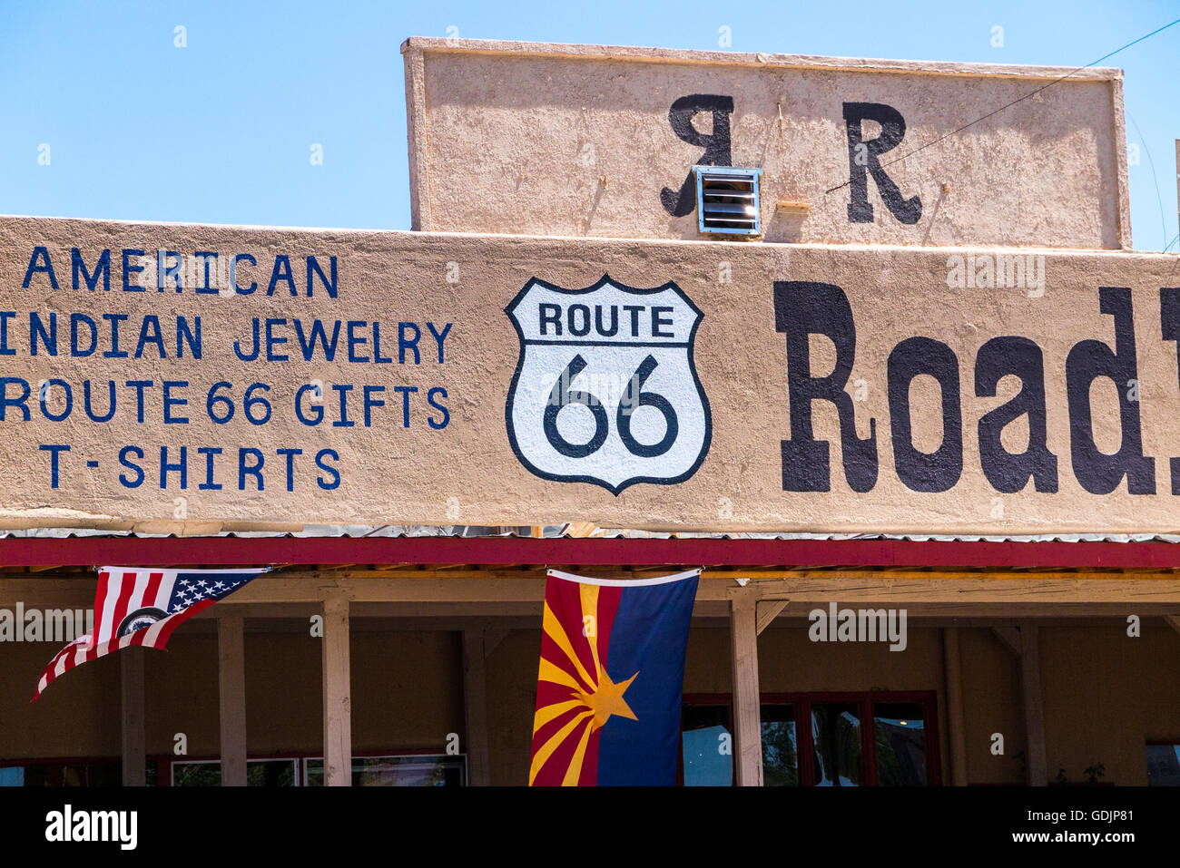 Seligman Arizona a popular stop for tour buses with quaint shops