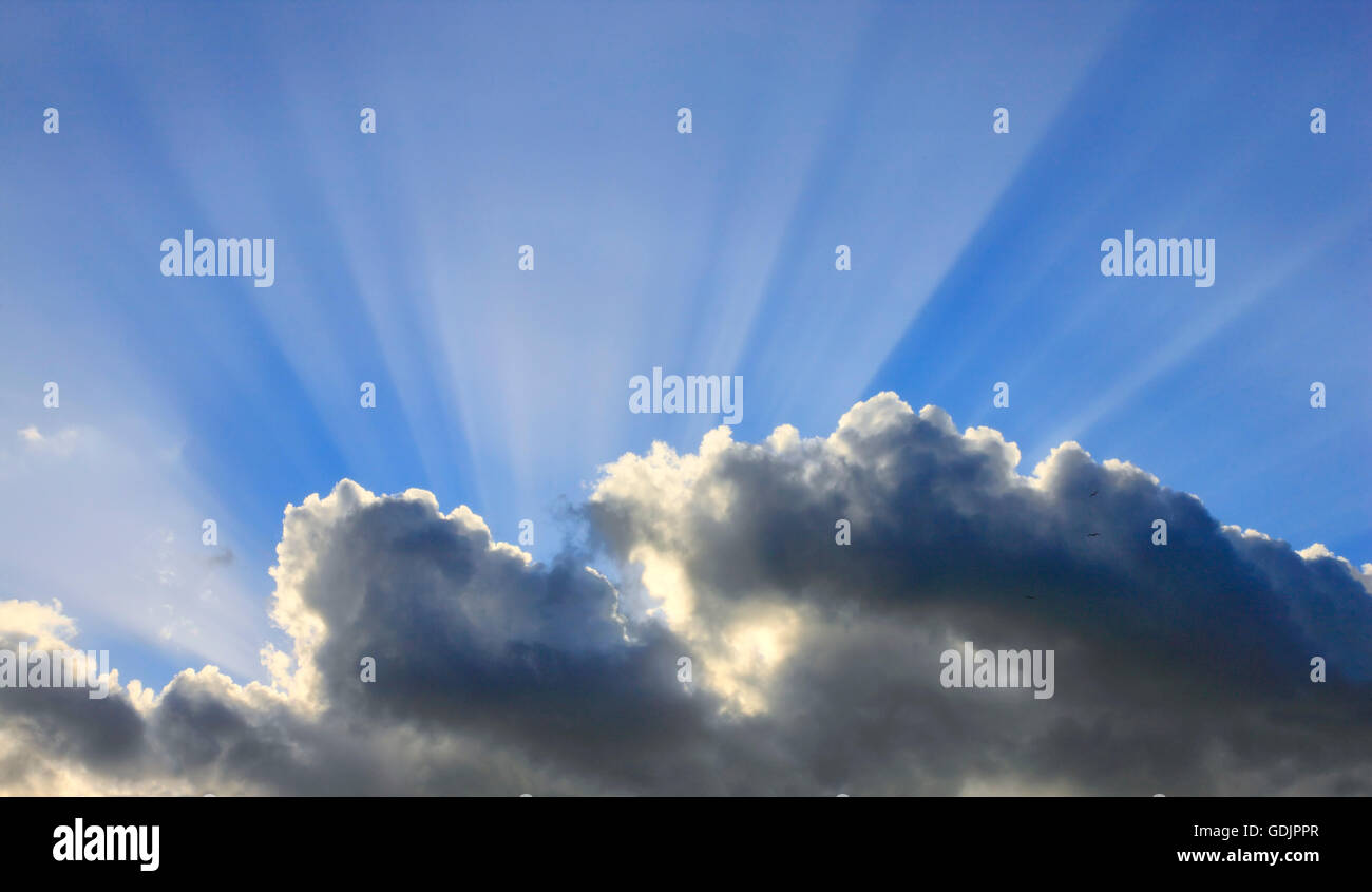 Sunrays and cloud Stock Photo