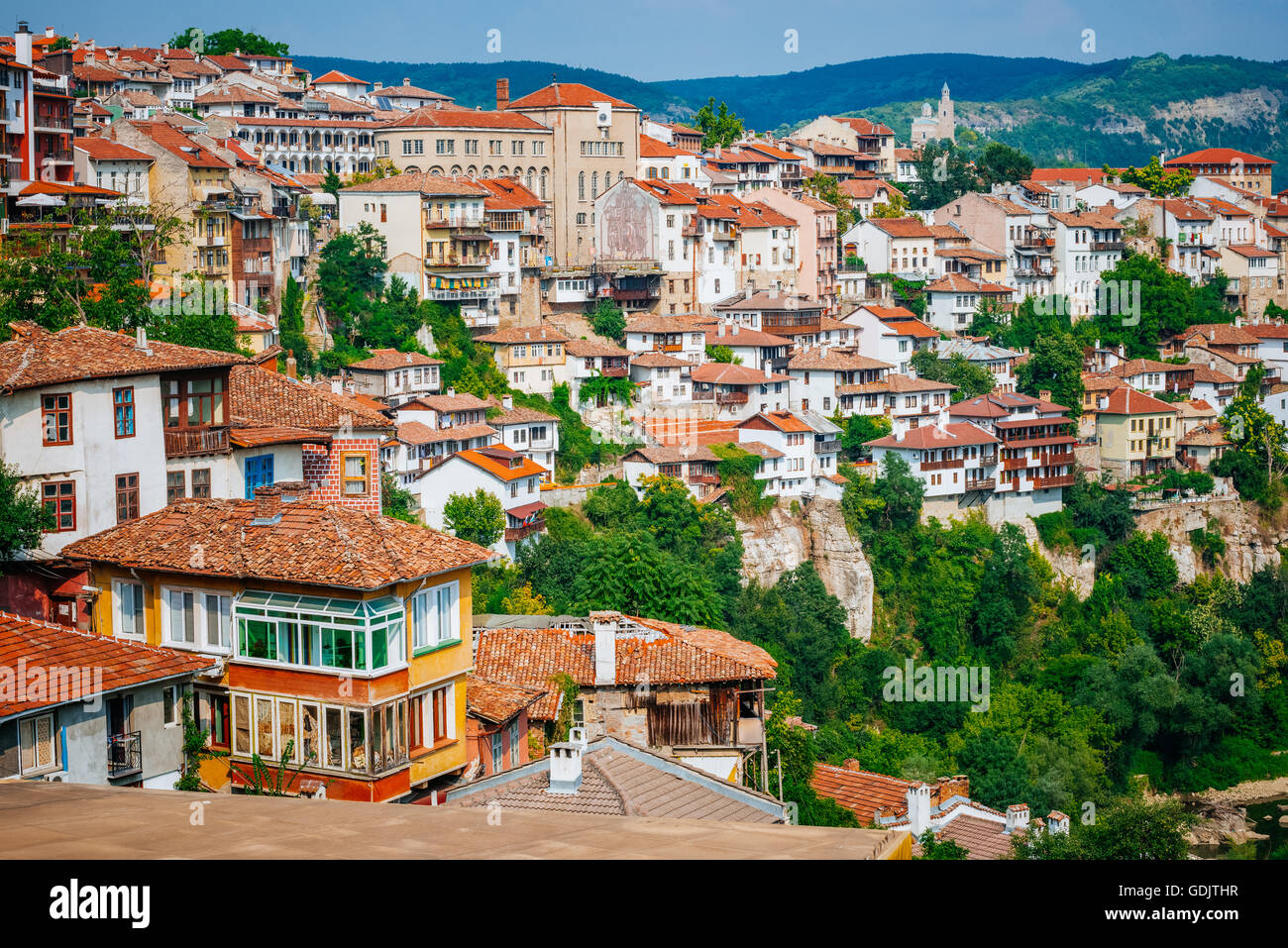 View of Veliko Tarnovo, a city in north central Bulgaria Stock Photo