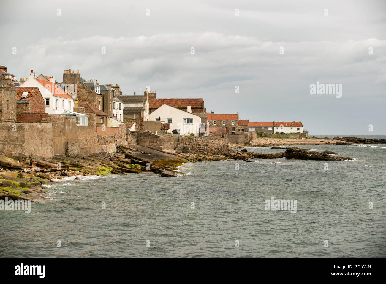 The small fishing town of Anstruther on the Fife Coastal Route. Stock Photo