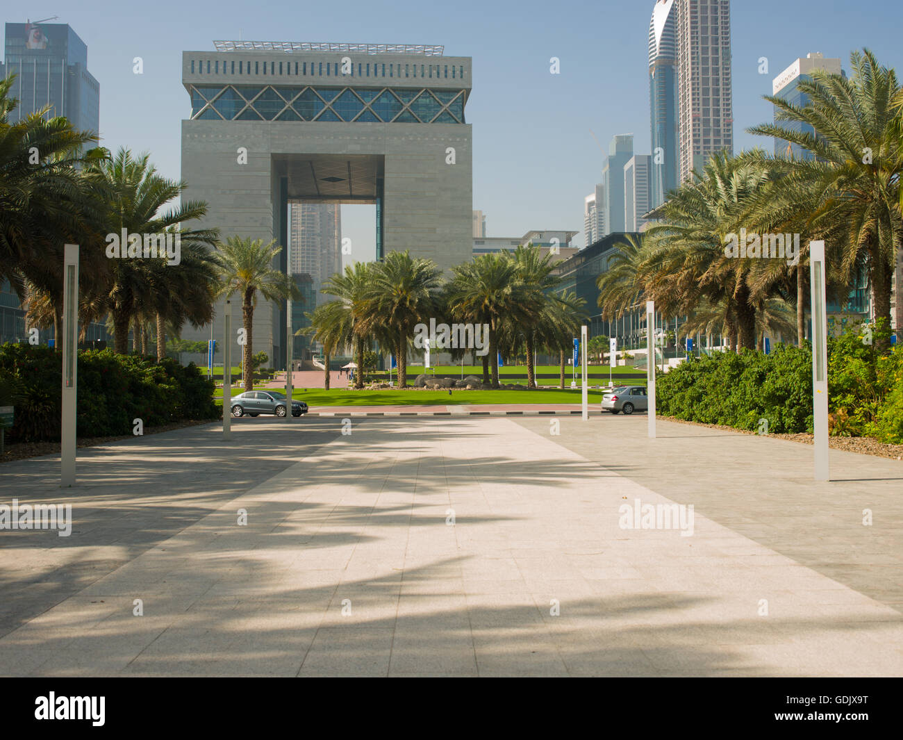 The Gate Financial Centre. Dubai, UAE Stock Photo
