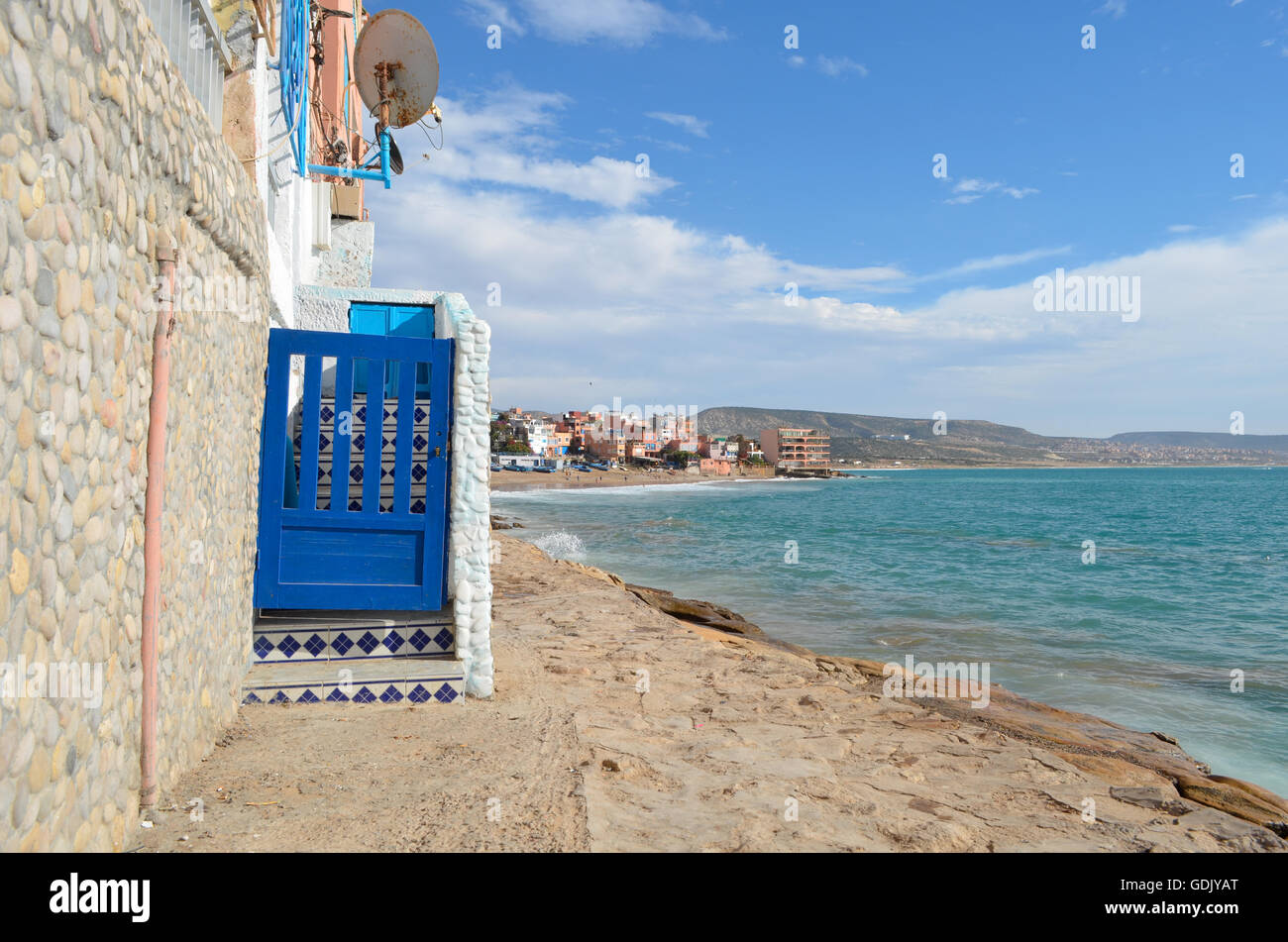 Rental houses and apartments on the beach in the coastal village of