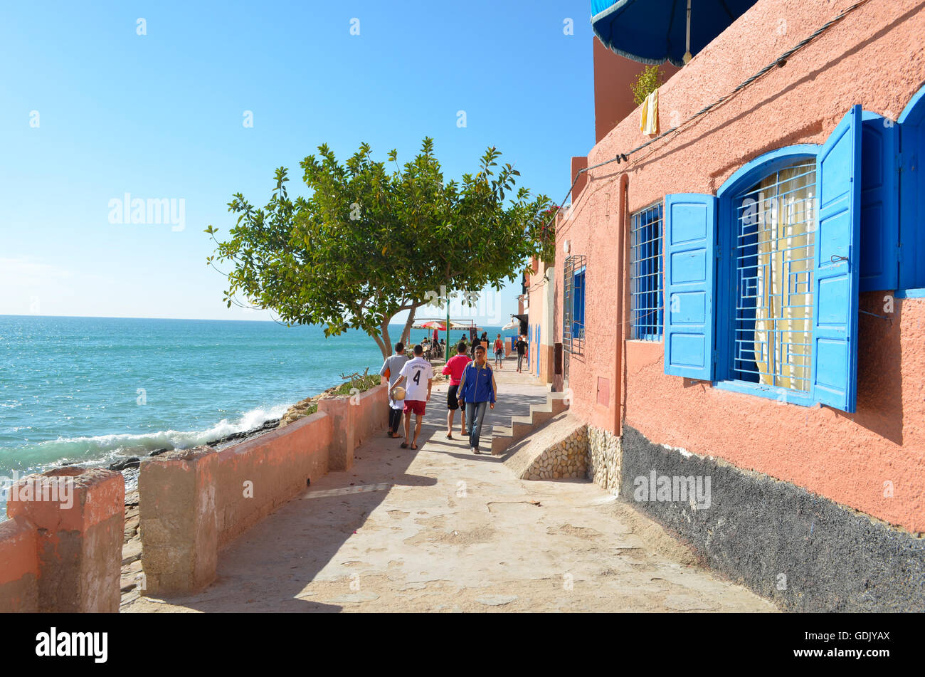 Rental houses and apartments on the beach in the coastal village of