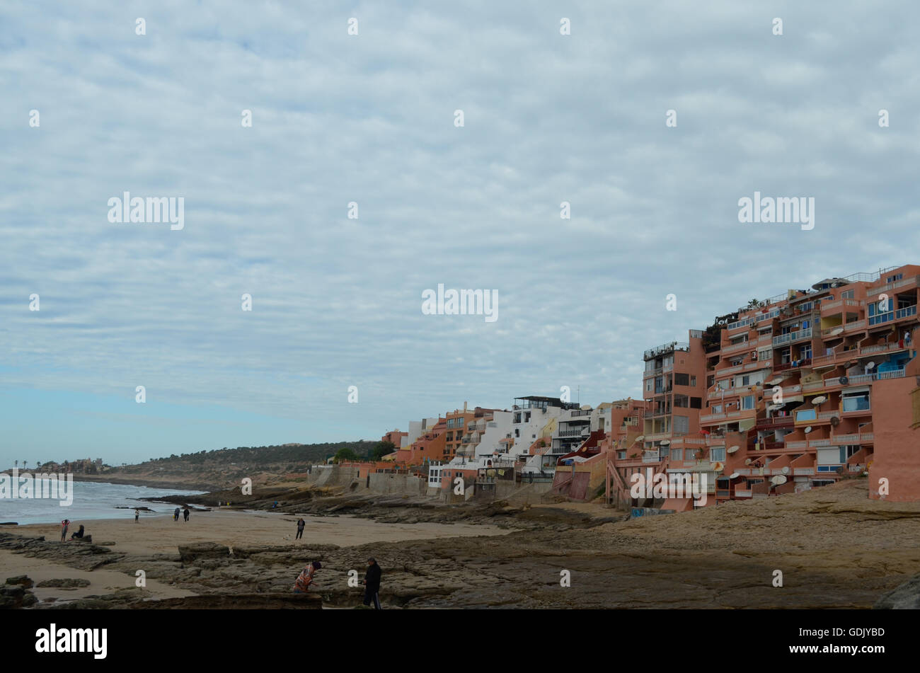 Rental houses and apartments on the beach in the coastal village of