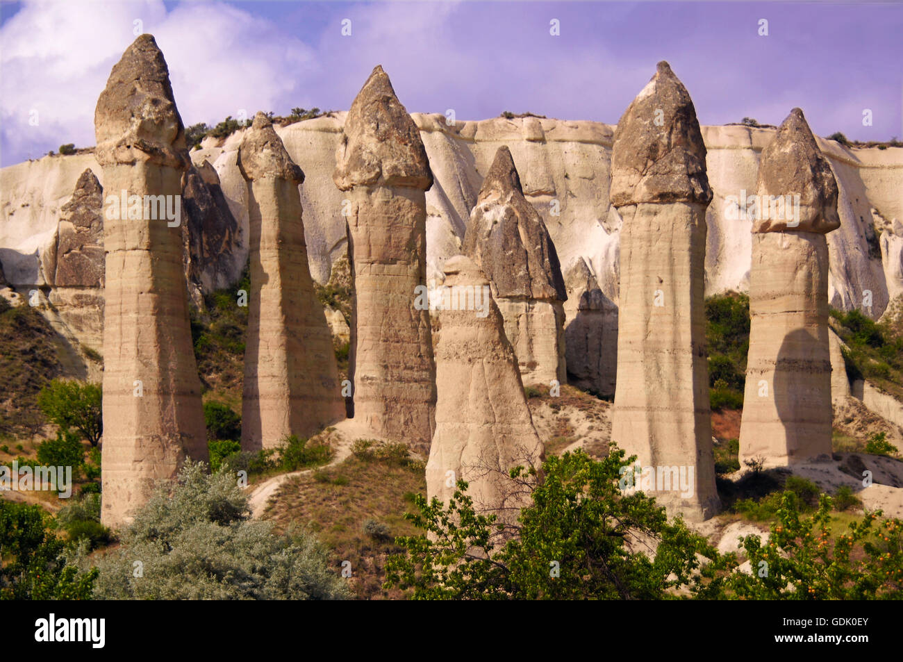 Cappadocia Rocks Fairy Chimneys rock formation nearby Goreme in Cappadocia, Turkey Stock ...