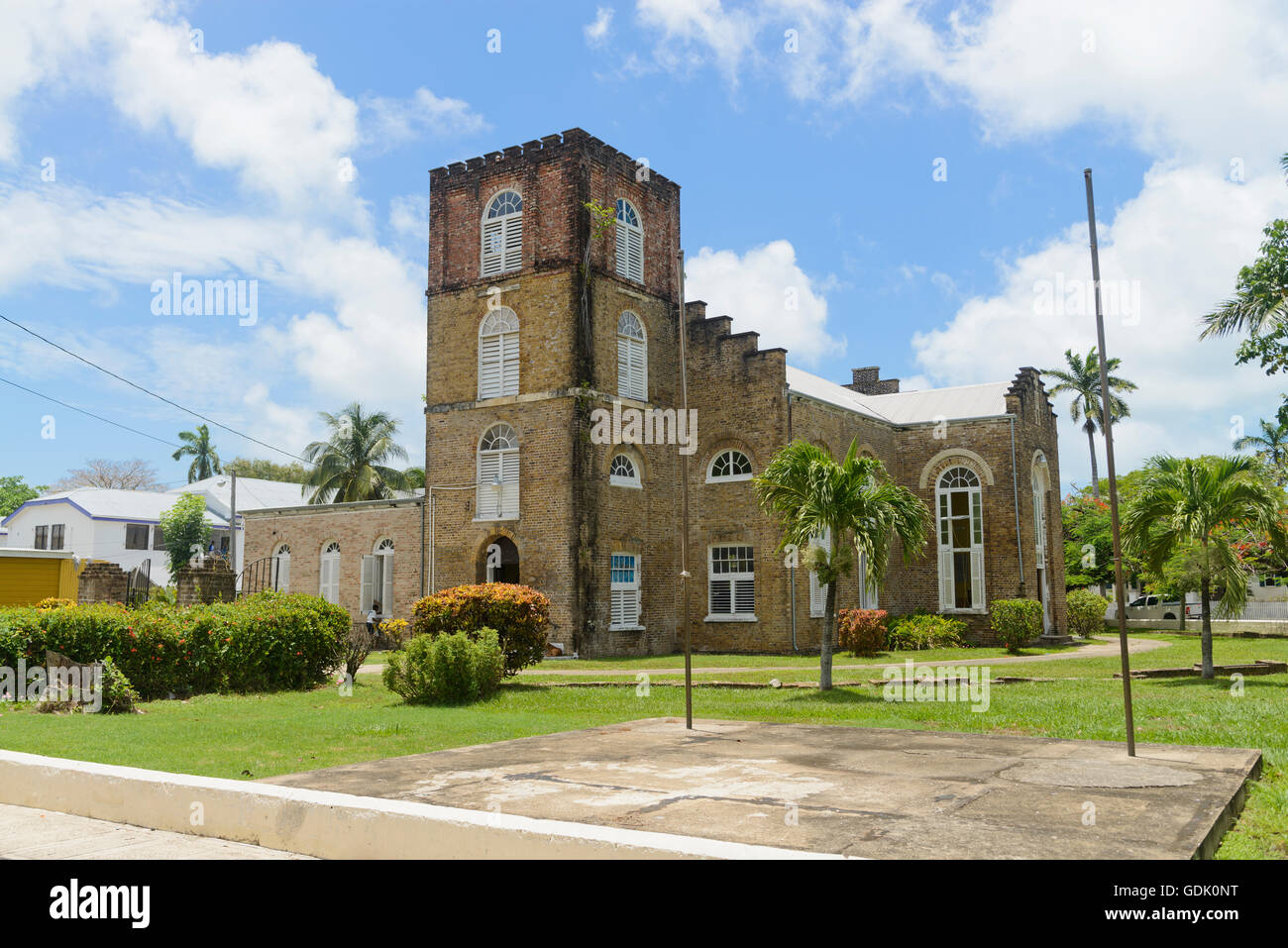 View of St John's Anglican Cathedral in Belize City. Stock Photo