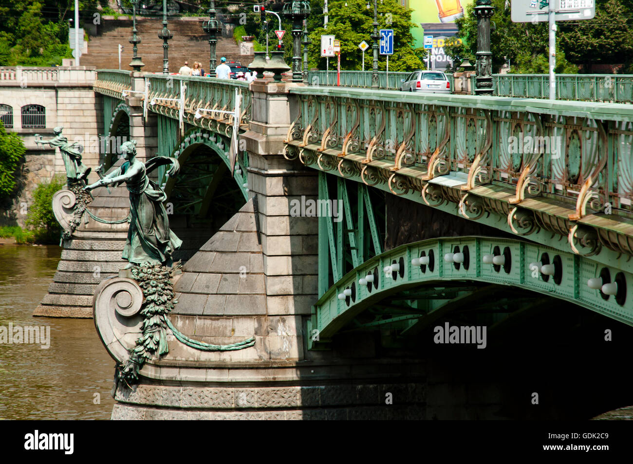 Svatopluk Cech Bridge Prague Czech Republic Stock Photo Alamy