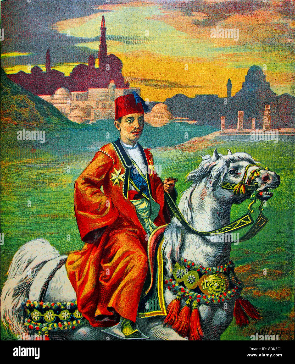 Abbas Pasha, Khedive of Egypt (1892 Stock Photo Alamy